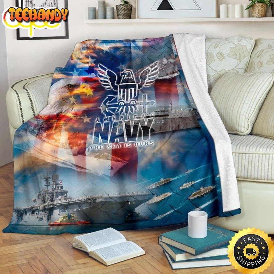 America’s Navy The Sea Is Ours Fleece Throw Blanket