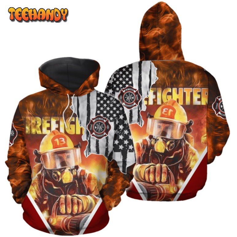 Amzing US Firefighter 3D Hoodie All Over Printed Hoodie