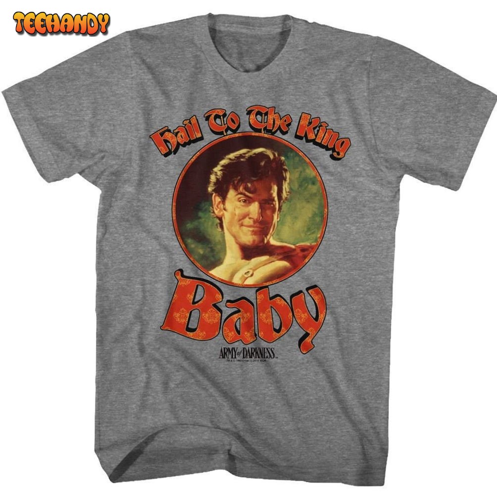 Army of Darkness Hail to the King Baby Heather Gray Shirts