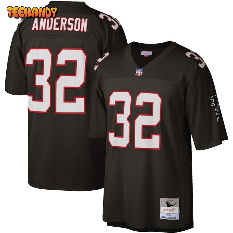 Atlanta Falcons Jamal Anderson Black 1998 Throwback Jersey
