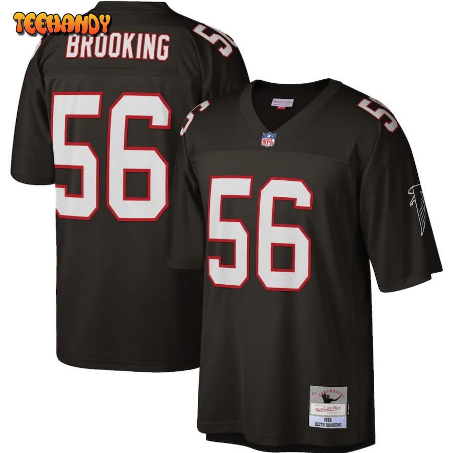 Atlanta Falcons Keith Brooking Black 1998 Throwback Jersey