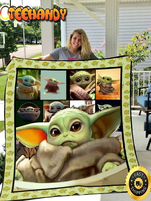 Baby Yoda Portrait All Season Marvel Movie Blanket