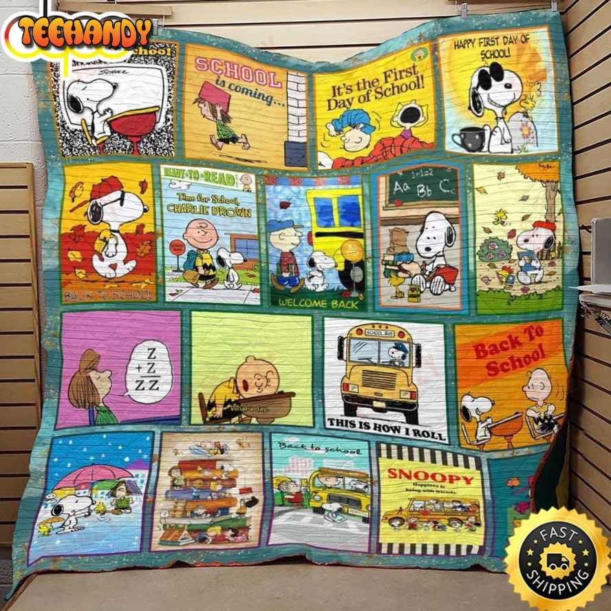 Back To School Snoopy The Peanuts Movie Snoopy Dog Blanket