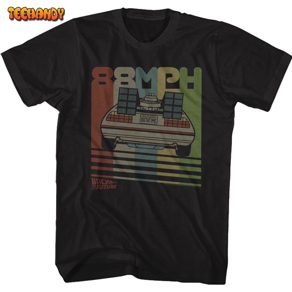 Back To The Future 88 Miles Per Hour Outatime Black Shirts