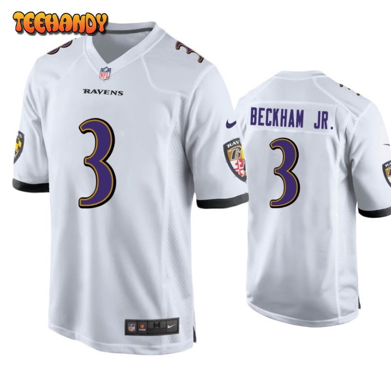 Baltimore Ravens Odell Beckham Jr White Limited Jersey