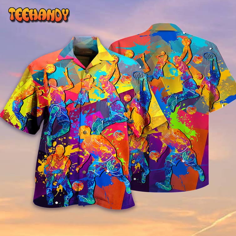 Basketball Love Color Hawaiian Shirt