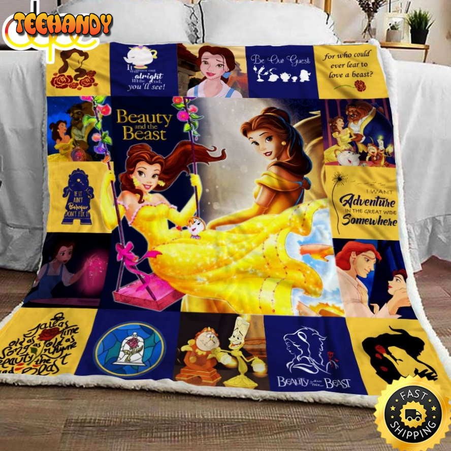 Beauty And The Beast Disney Blanket Gift For Fans Movie Disney