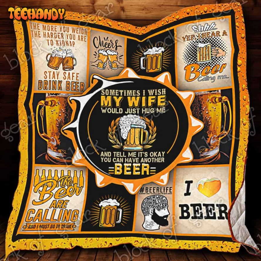 Beer Lovers 3D Quilt Blanket