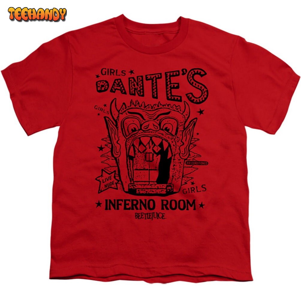 Beetlejuice Dantes Inferno Room Youth Red Shirts