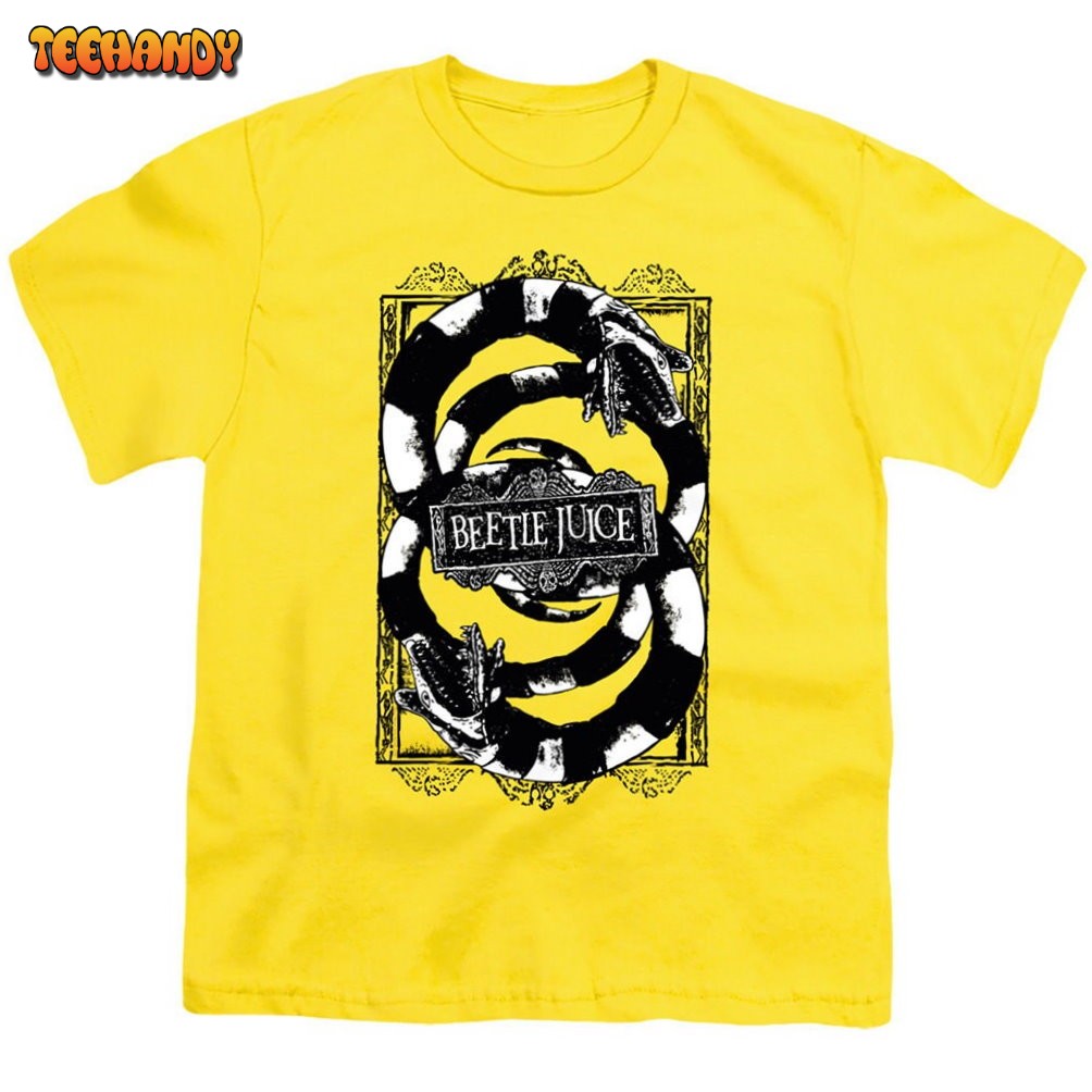 Beetlejuice Sandworms Youth Yellow Shirts