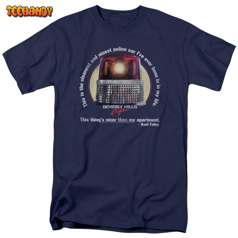 Beverly Hills Cop Nicest Police Car Navy Shirts