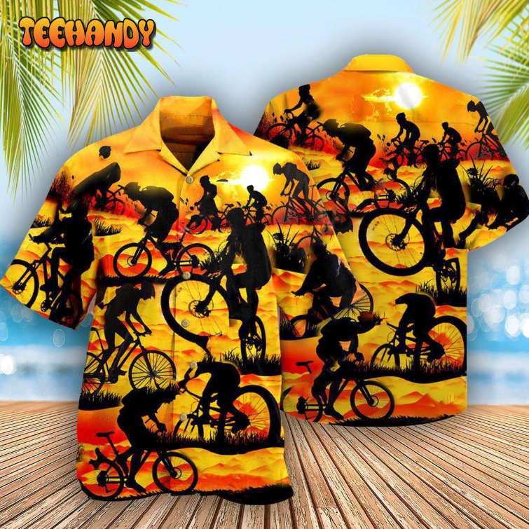 Bicycle It’s Not A Race It’s A Journey On The Sunset Hawaiian Shirt