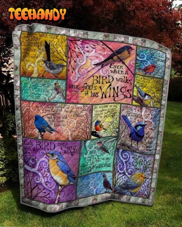 Bird Love 3D Customized Quilt Blanket