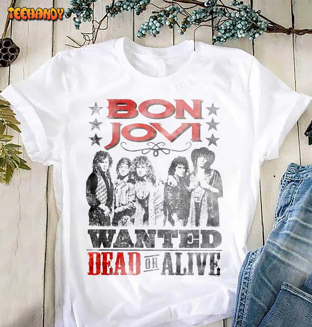 Bon Jovi Wanted Dead Or Alive T-Shirt, Bon Jovi Shirt Gift For Fan