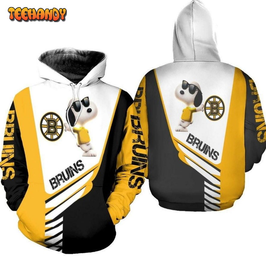 Boston Bruins Snoopy For Lover Hoodie 3D Hoodie Sweater Tshirt Hoodie