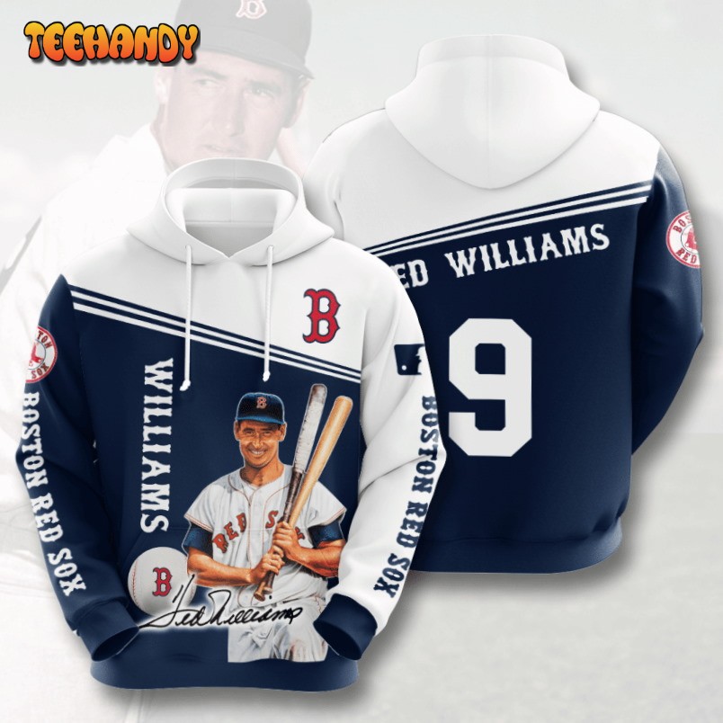 BOSTON RED SOX Ted William 3D Hoodie For Men For Women