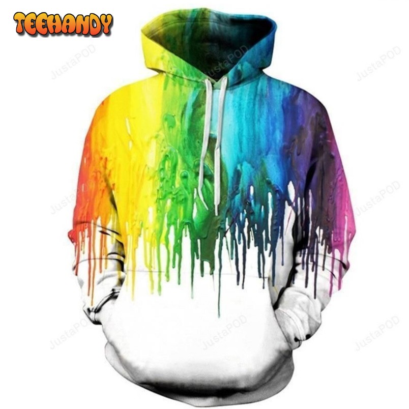 Brand New Hoodies 3D Hoodies Women Men Tracksuits Color Paint Mens