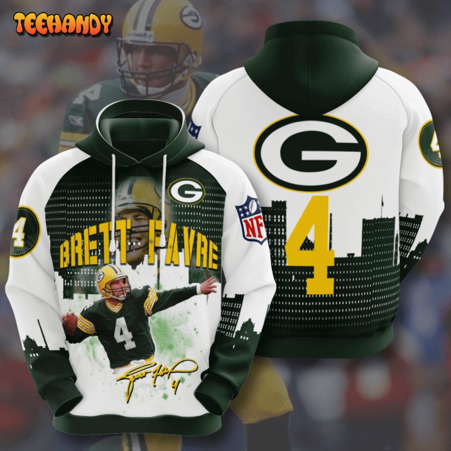 Brett Favre Green Bay Packers 3D Hoodie For Men For Women