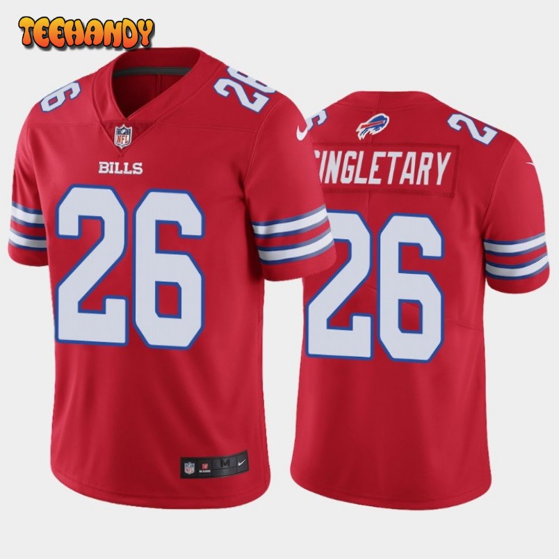 Buffalo Bills Devin Singletary Red Color Rush Limited Jersey