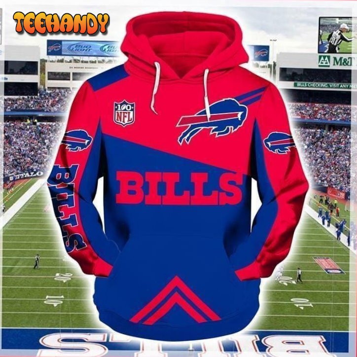 Buffalo Bills Football Graphic Printed 3D Hoodie All Over Print