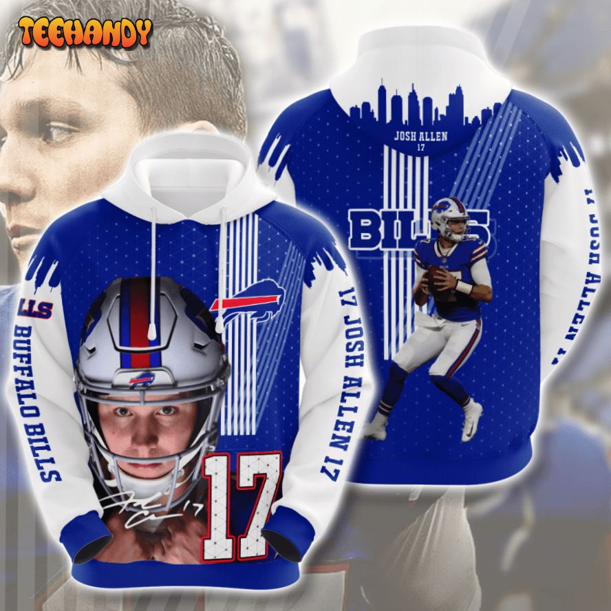 Buffalo Bills Josh Allen 17  3D Hoodie