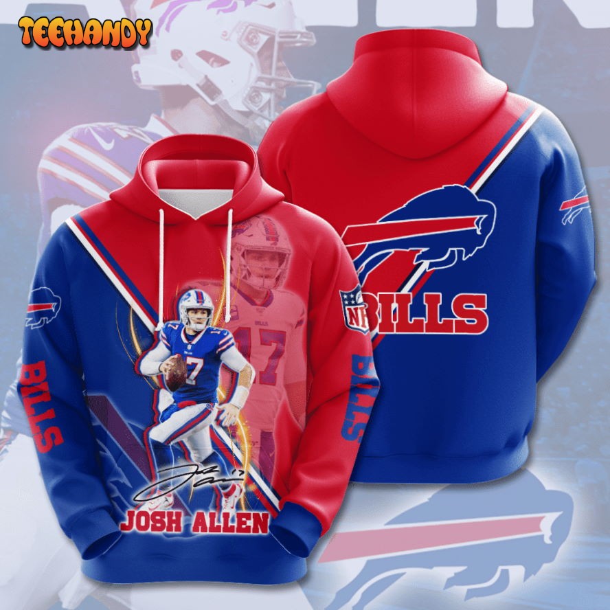 Buffalo Bills Josh Allen 3D Hoodie Sweatshirt For Fans Men Women