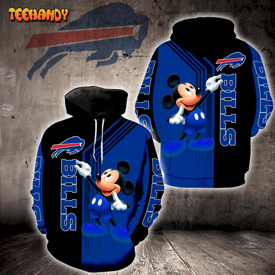 Buffalo Bills Mickey Mouse All Over Print 3D Hoodie For Men And Women