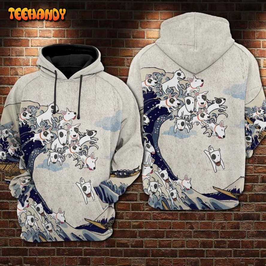 BULL TERRIER WAVE 3D Hoodie For Men For Women All Printed Hoodie