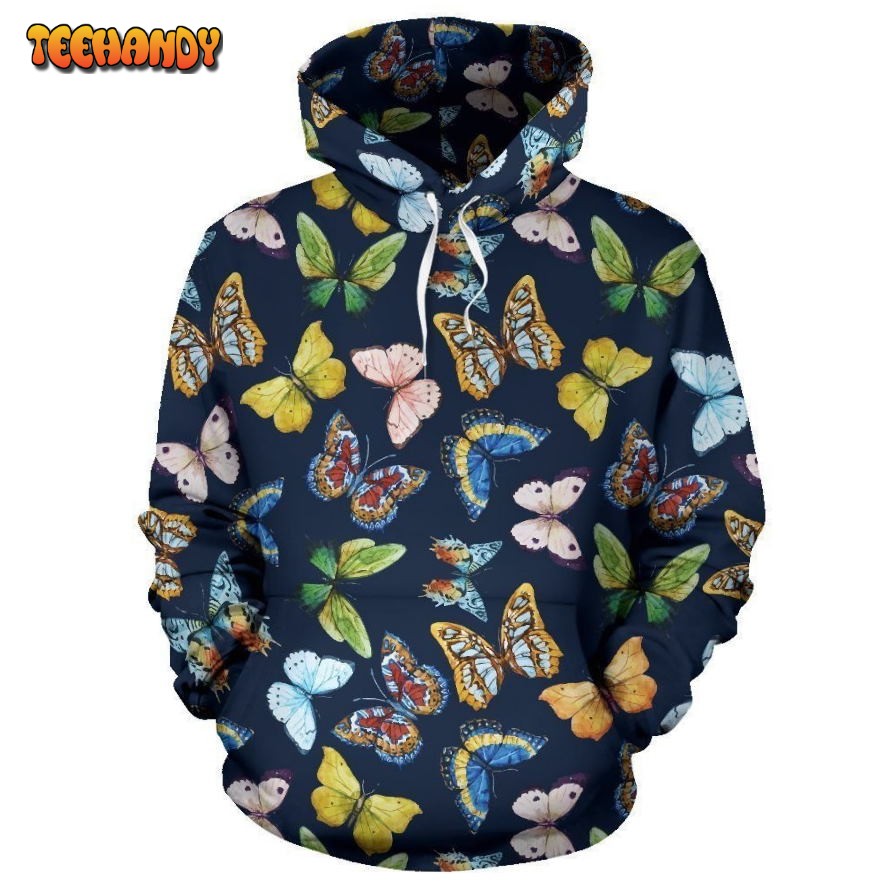 Butterfly Beautiful Print Pattern Pullover 3D Hoodie For Men Women