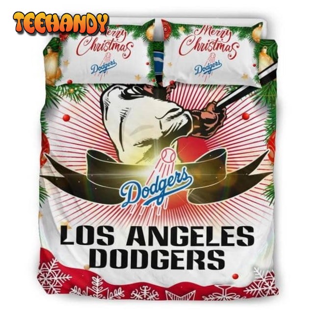 Buy Merry Christmas Los Angeles Dodgers Baseball Sport 3 Bedding Set Bed Sets