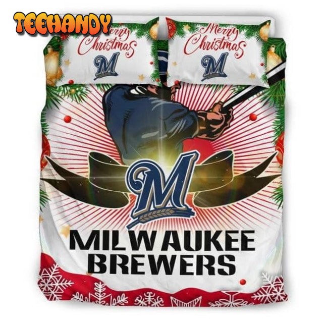 Buy Merry Christmas Milwaukee Brewers Baseball Sport 3 Bedding Set Bed Sets