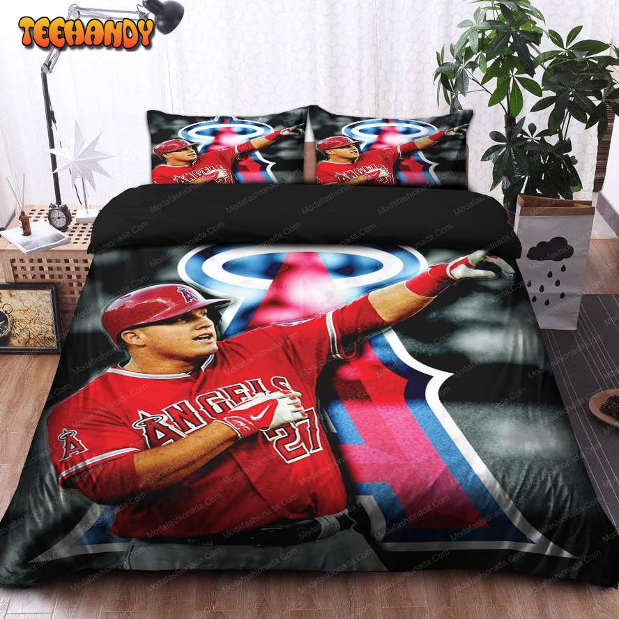 Buy Mike Trout Los Angeles Angels MLB Bedding Sets Bed Sets, Bedroom Sets