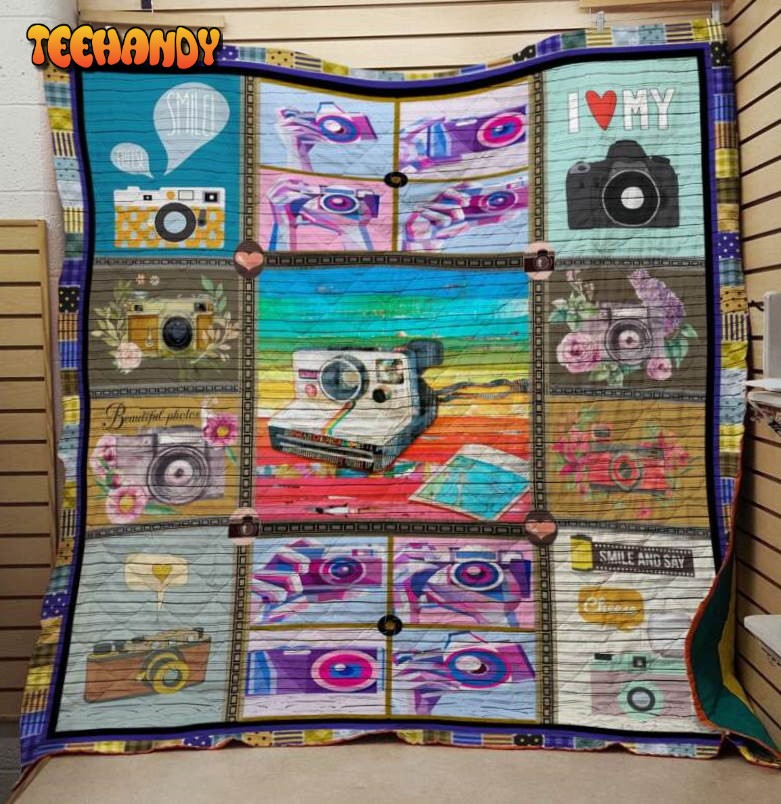 Camera 3D Customized Quilt Blanket