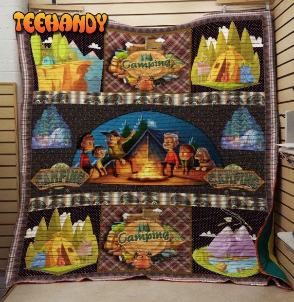 Camping Night 3D Customized Quilt Blanket