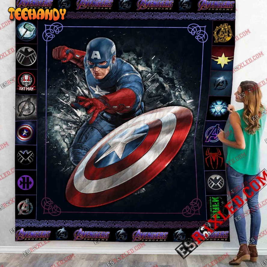 Captain American Marvel Infinity War End Game 3D Quilt Blanket