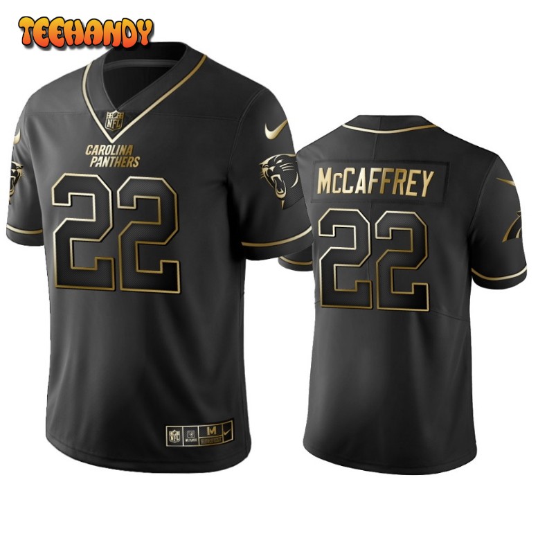 Carolina Panthers Christian McCaffrey Black Golden Limited Jersey