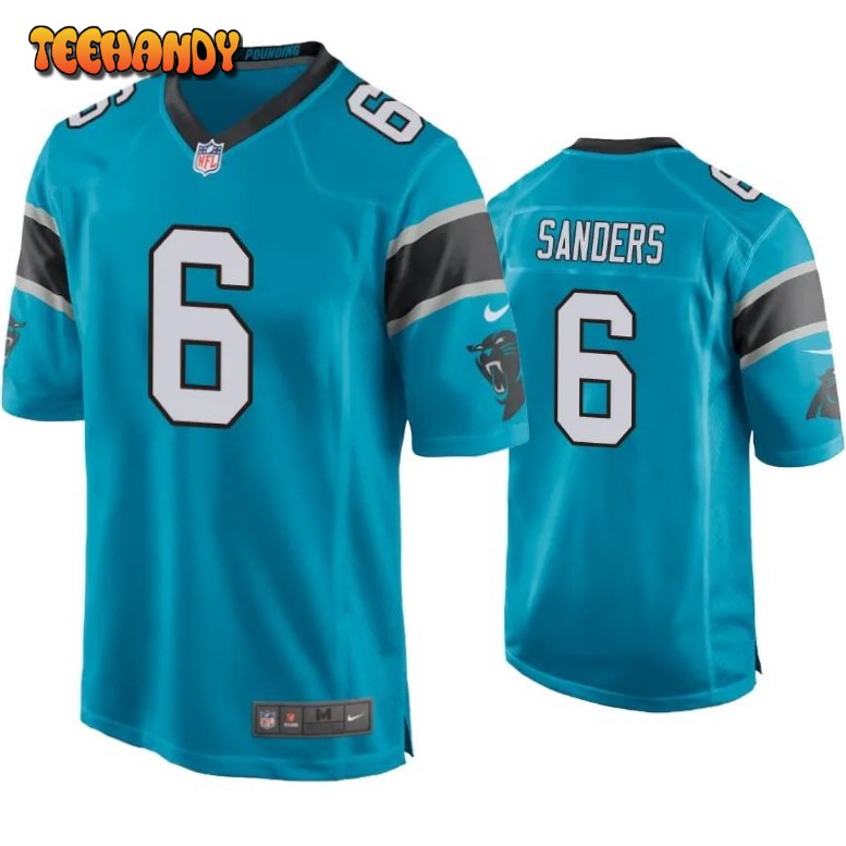 Carolina Panthers Miles Sanders Blue Game Jersey