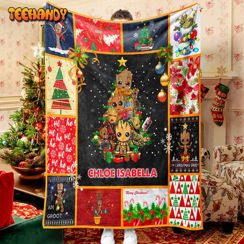 Cartoon Tree Man Christmas Blanket