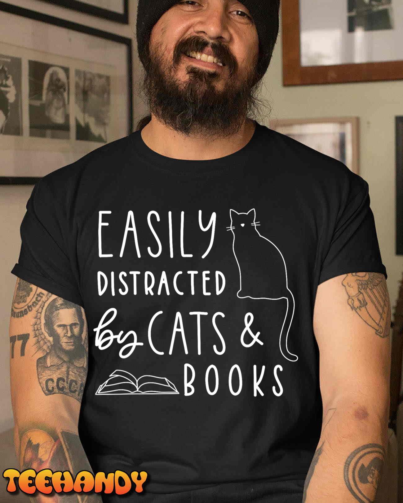 Cat Lover, Cats And Books, Book Lover, Reading Lover, Cat T-Shirt