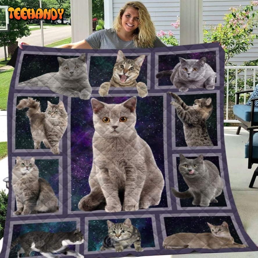 Cat Out Of Space 3D Quilt Blanket