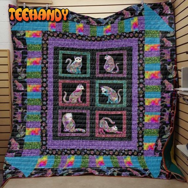 Cats Heavenly 3D Customized Quilt Blanket