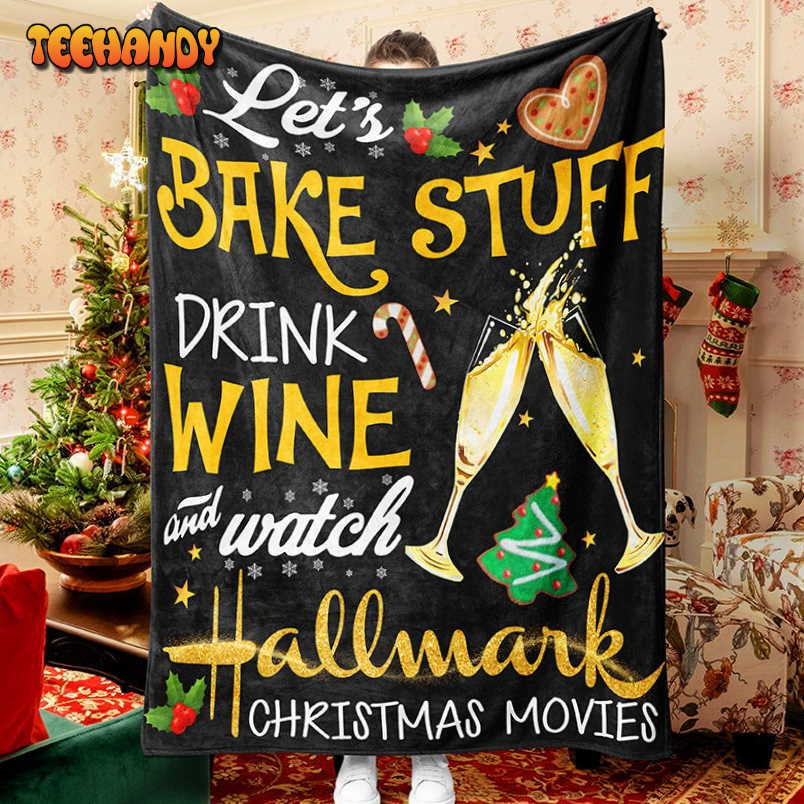 Celebrate Christmas Golden Champagne Christmas Blanket