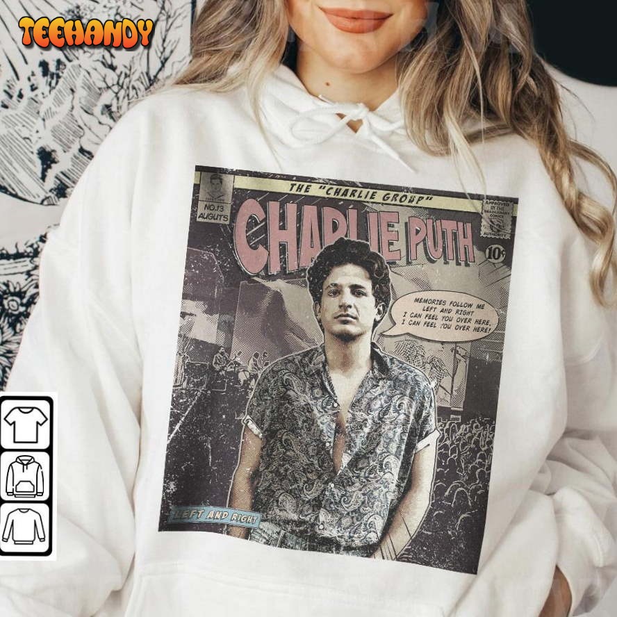 Charlie Puth Comic Book Art Charlie Album World Tour Ticket 2023 T Shirt