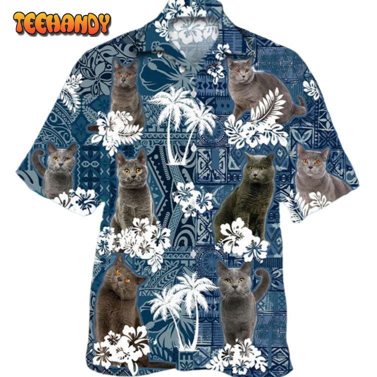 Chartreux Hawaiian Shirt, Cool Hawaiian Shirt For Cat Lovers Hawaiian