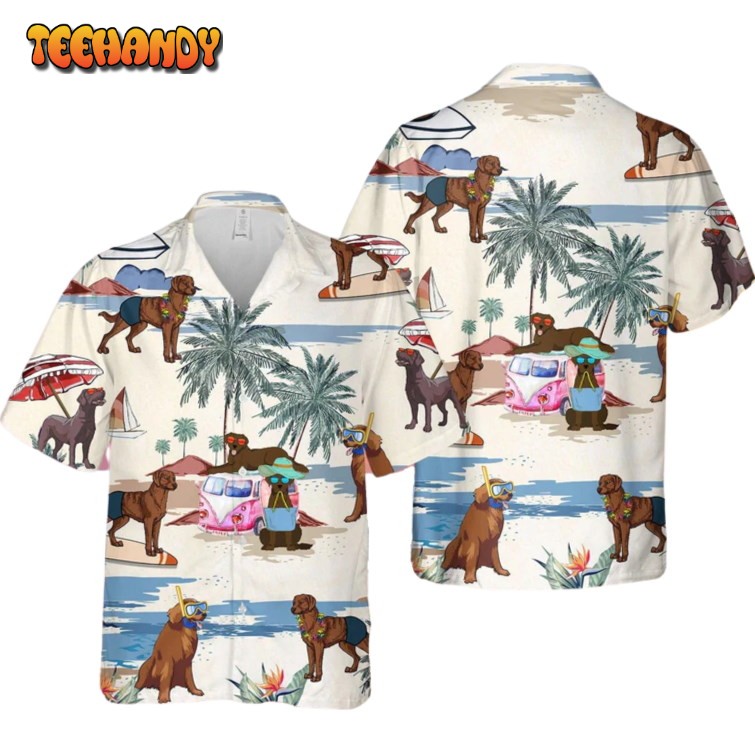 Chesapeake Bay Retriever Summer Beach Hawaiian Shirt, Cool Hawaii Shirt