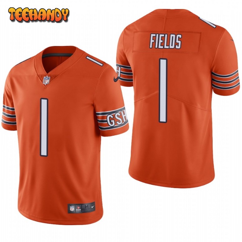 Chicago Bears Justin Fields Orange Limited Jersey