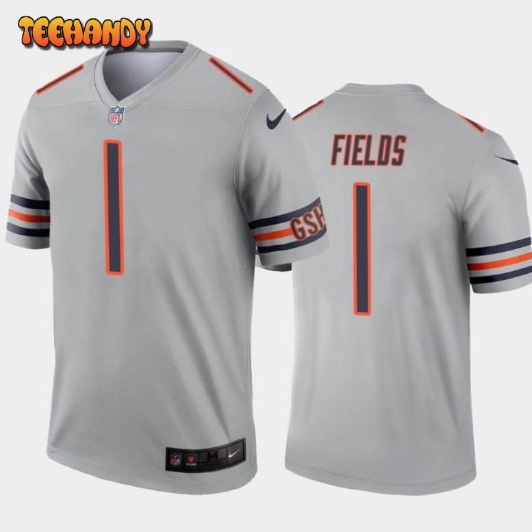 NFL_Jerseys Jersey Chicago''Bears''Men #1 Justin Fields 32 David Montgomery  29 Tarik Cohen Custom ''NFL''Olive Salute To Service Limited Jersey 