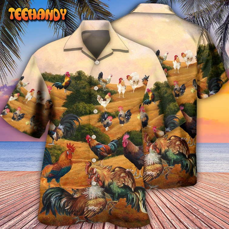 Chicken Farm Autumn Style Hawaiian Shirt