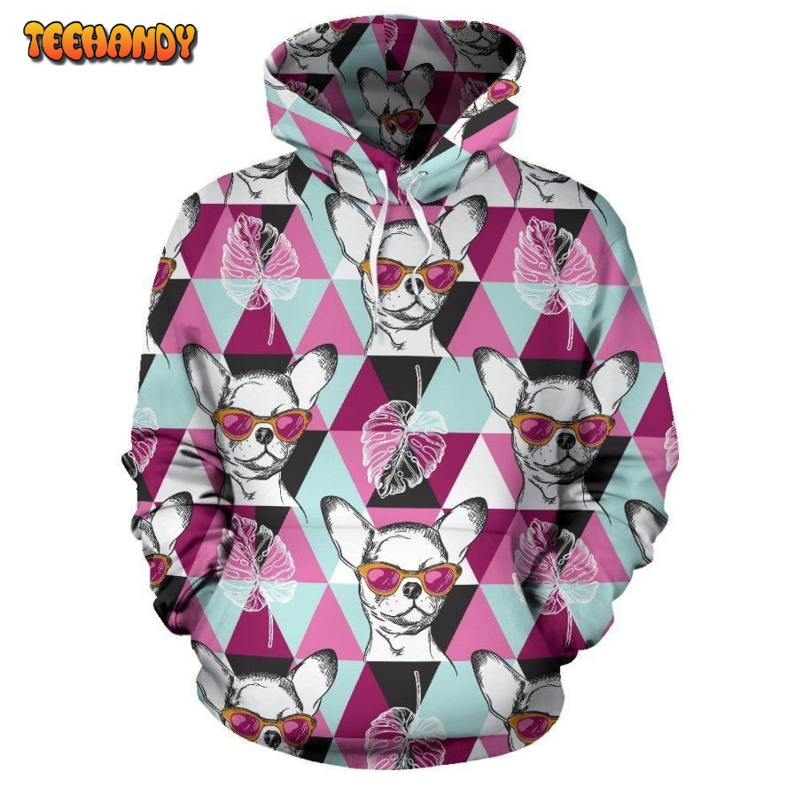 Chihuahua Cute Triangle Pattern Pullover 3D Hoodie For Men Women