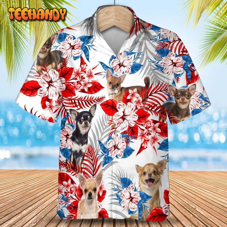 Chihuahua Hawaiian Shirt, Dog Usa Flower In Hawaii Aloha Shirts